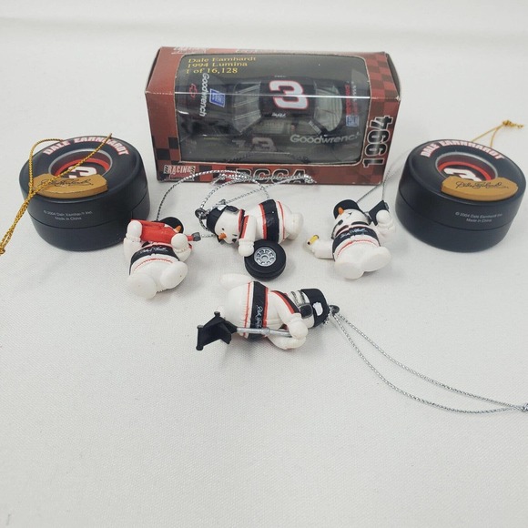Dale Earnhardt Lot Of 7 Christmas Ornament NASCAR Race Pit Crew Tire‎ Diecast - Picture 2 of 16